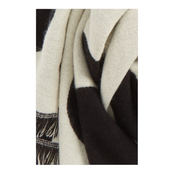 Black and White Polka Dot Oversized Blanket Scarf - Picture 2 of 5